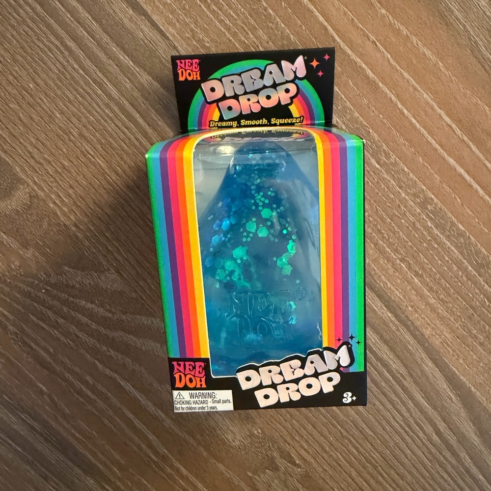 Viral, authentic sealed NeeDoh Dream Drop Blue Glitter Sensory Toy